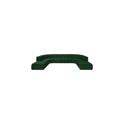 Arc Green Boucle Fabric Modular Sofa