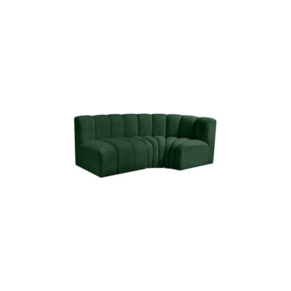 Arc Green Boucle Fabric Modular Sofa