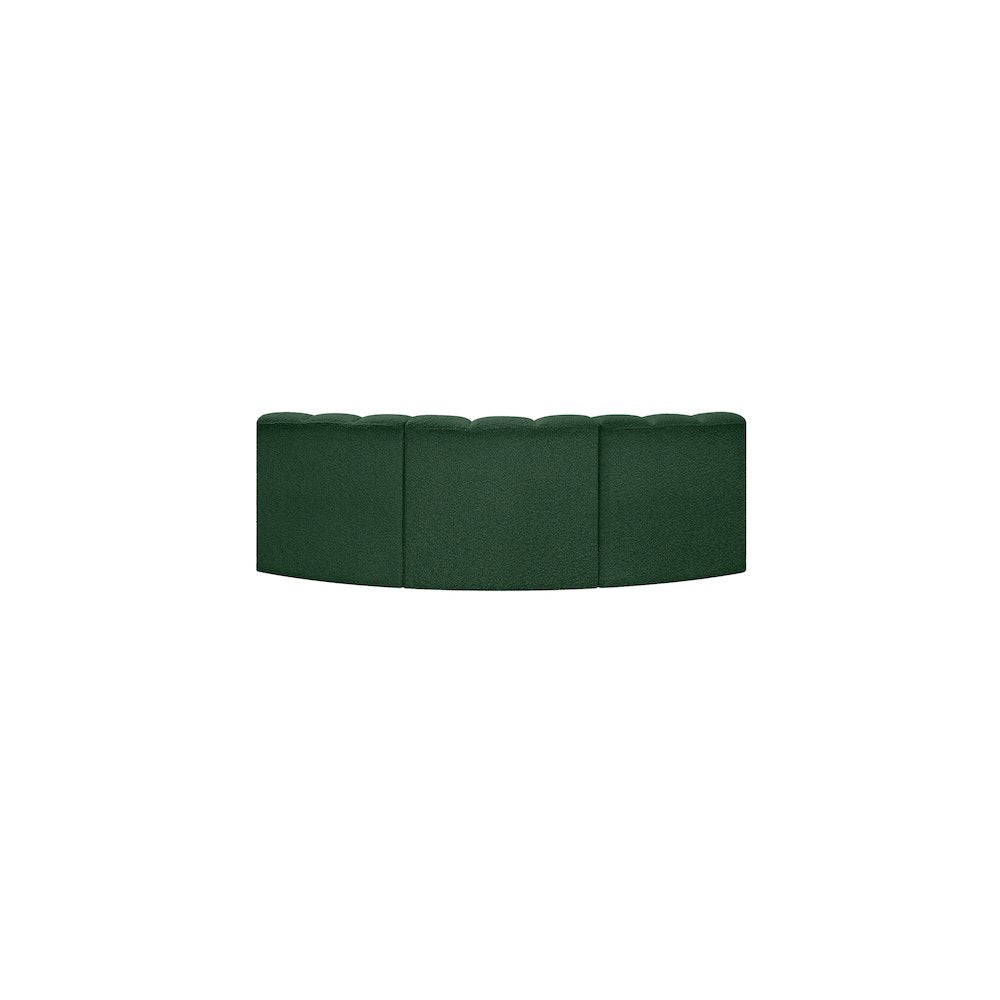 Arc Green Boucle Fabric Modular Sofa
