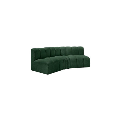 Arc Green Boucle Fabric Modular Sofa