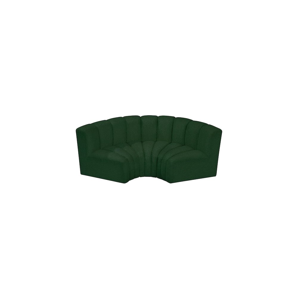 Arc Green Boucle Fabric Modular Sofa