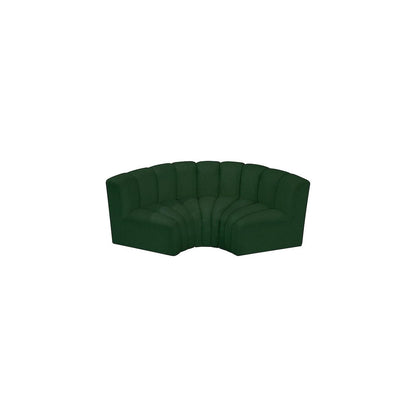 Arc Green Boucle Fabric Modular Sofa
