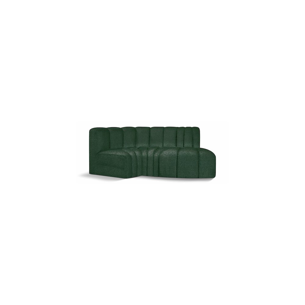 Arc Green Boucle Fabric Modular Sofa