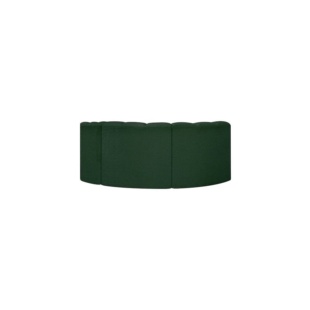 Arc Green Boucle Fabric Modular Sofa