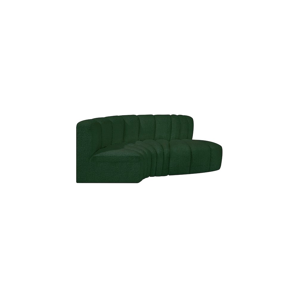 Arc Green Boucle Fabric Modular Sofa