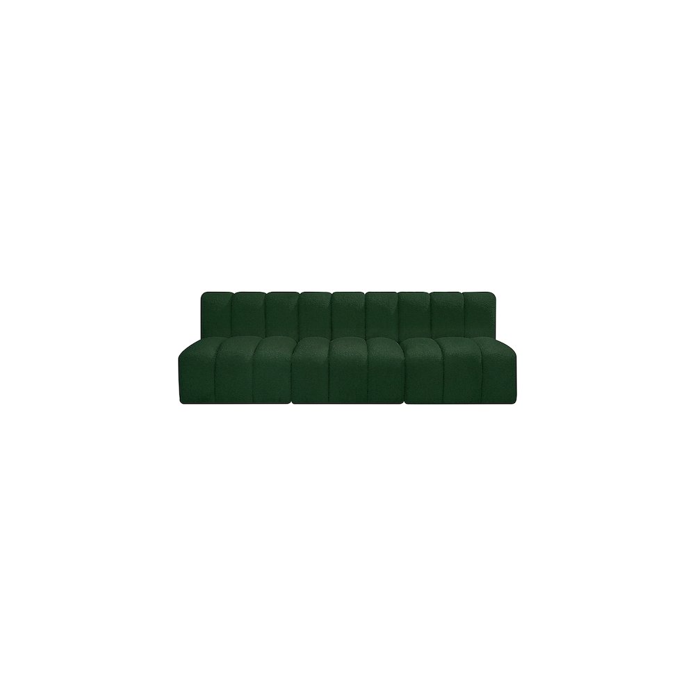 Arc Green Boucle Fabric Modular Sofa
