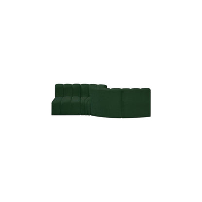 Arc Green Boucle Fabric Modular Sofa