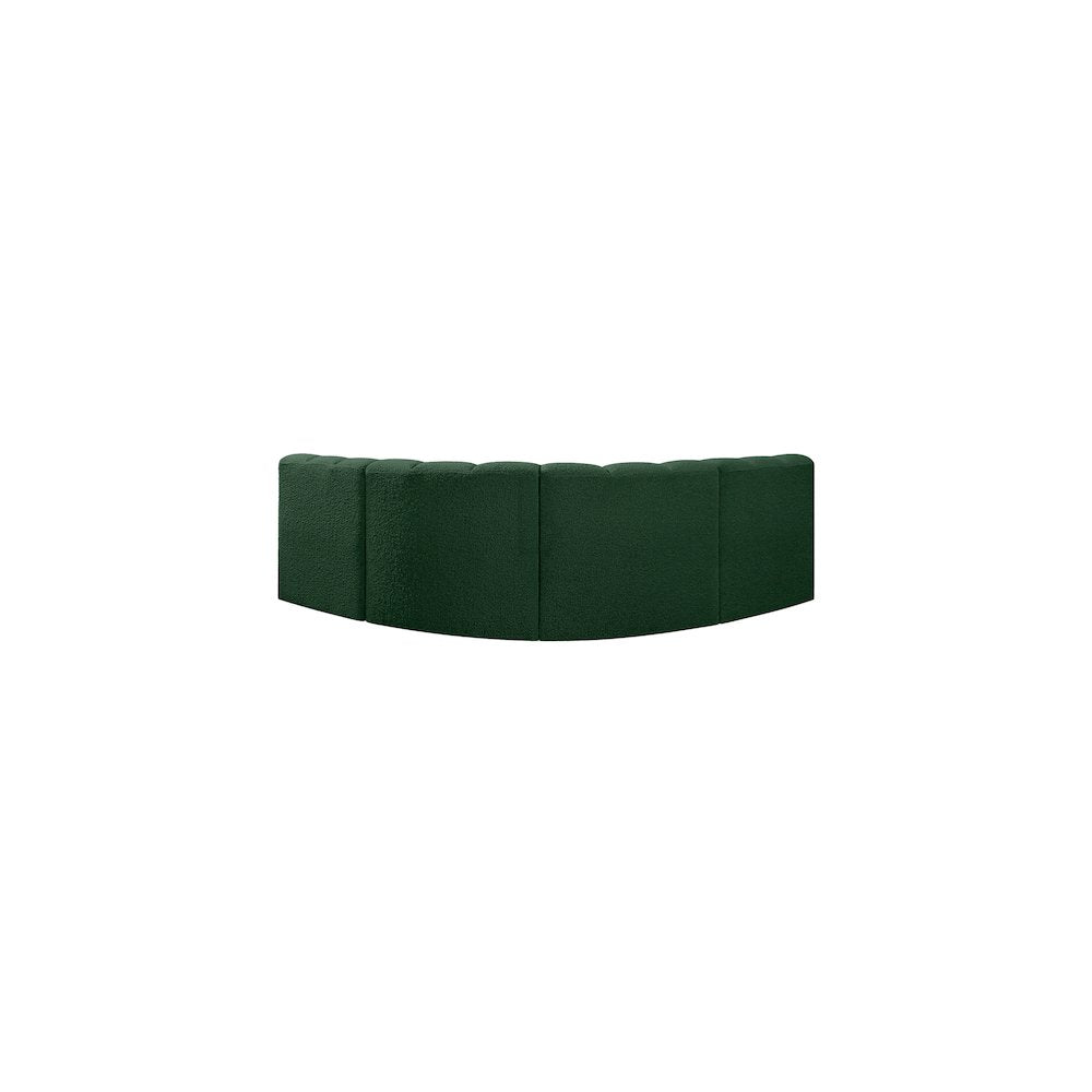 Arc Green Boucle Fabric Modular Sofa