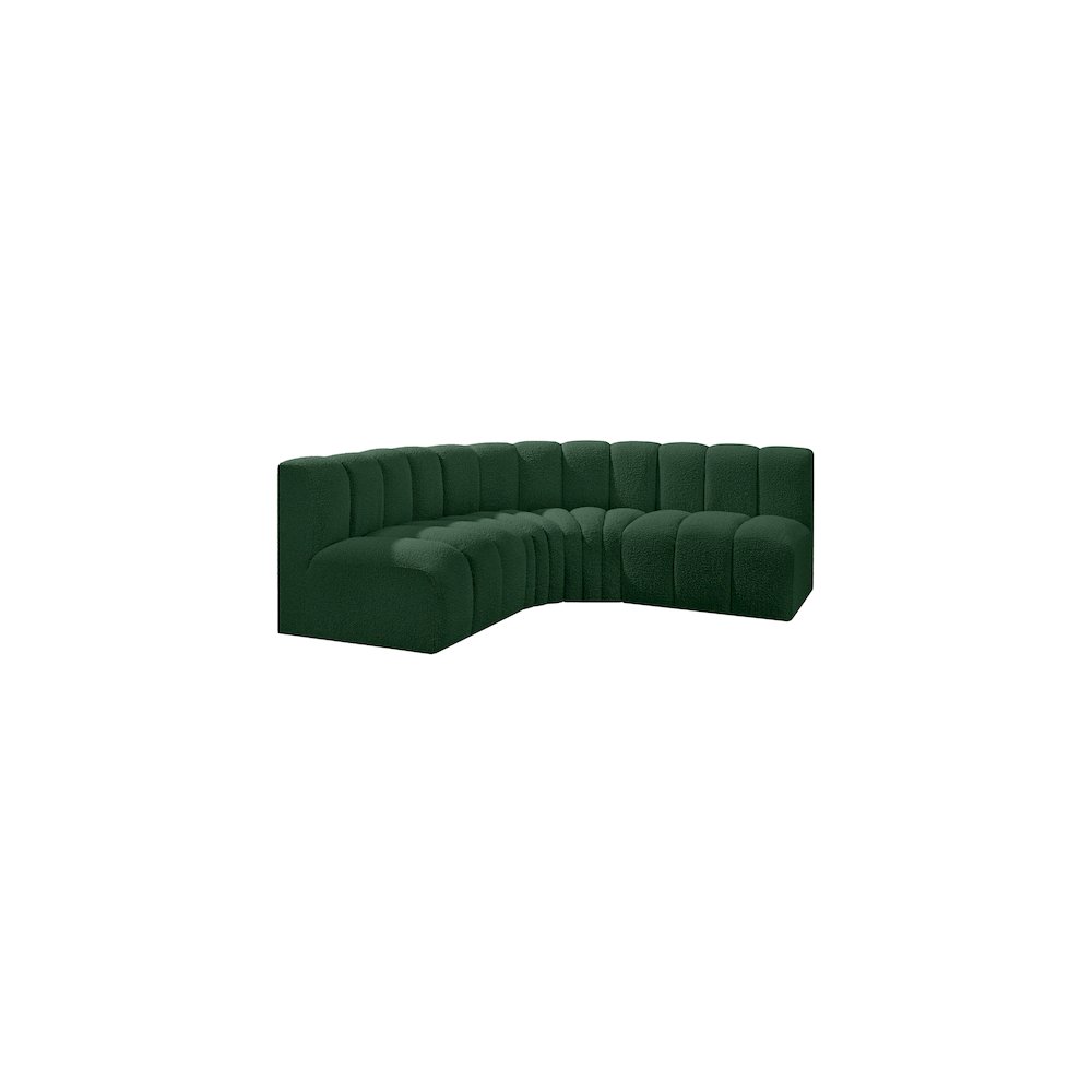 Arc Green Boucle Fabric Modular Sofa