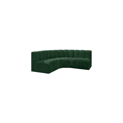 Arc Green Boucle Fabric Modular Sofa