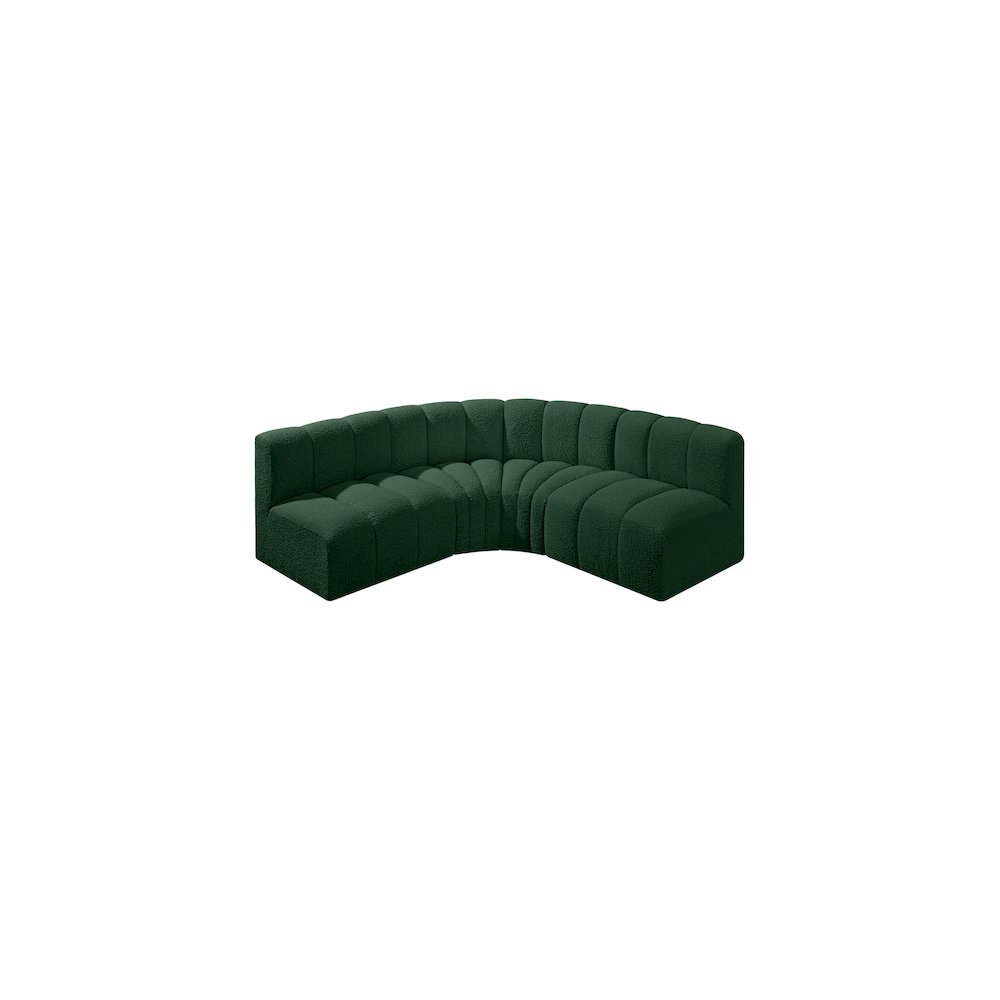 Arc Green Boucle Fabric Modular Sofa