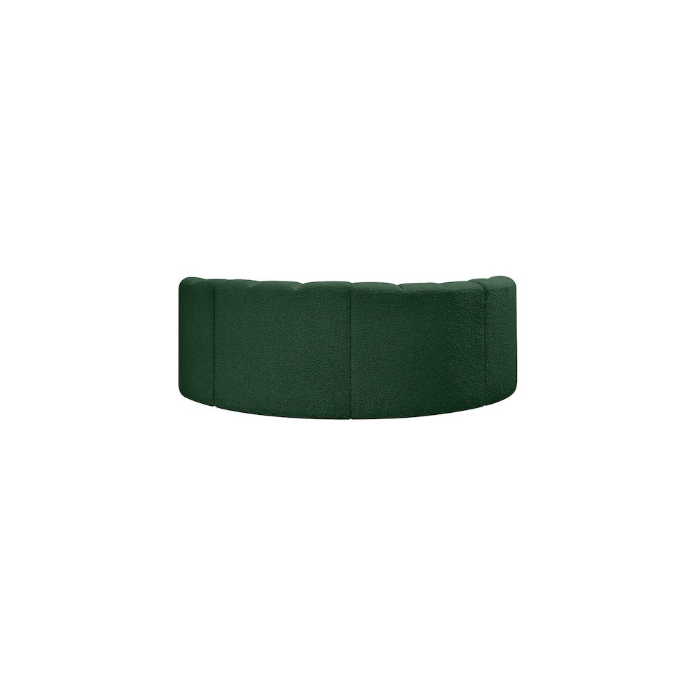 Arc Green Boucle Fabric Modular Sofa