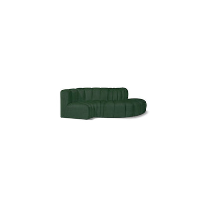 Arc Green Boucle Fabric Modular Sofa