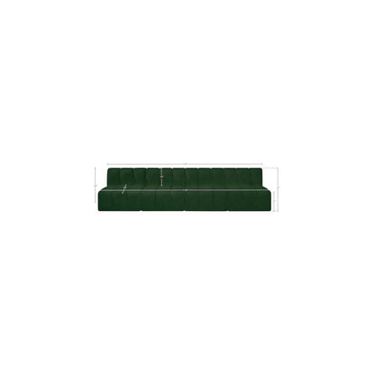 Arc Green Boucle Fabric Modular Sofa