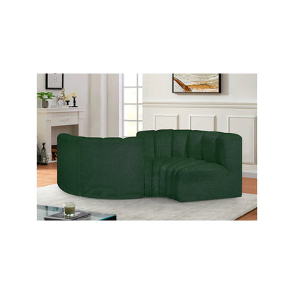 Arc Green Boucle Fabric Modular Sofa