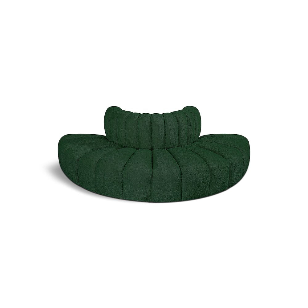 Arc Green Boucle Fabric Modular Sofa
