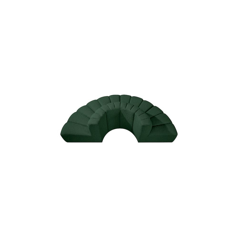 Arc Green Boucle Fabric Modular Sofa