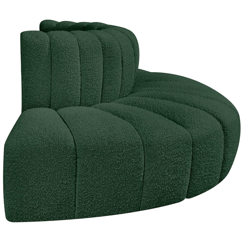 Arc Green Boucle Fabric Modular Sofa