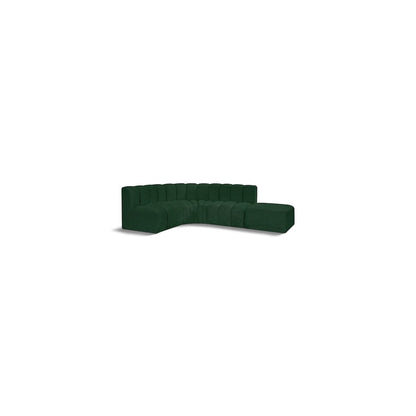 Arc Green Boucle Fabric Modular Sofa