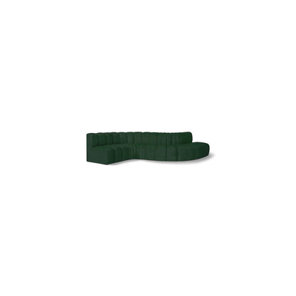 Arc Green Boucle Fabric Modular Sofa