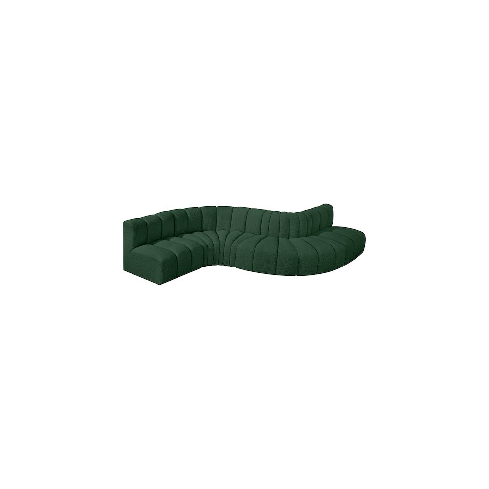 Arc Green Boucle Fabric Modular Sofa
