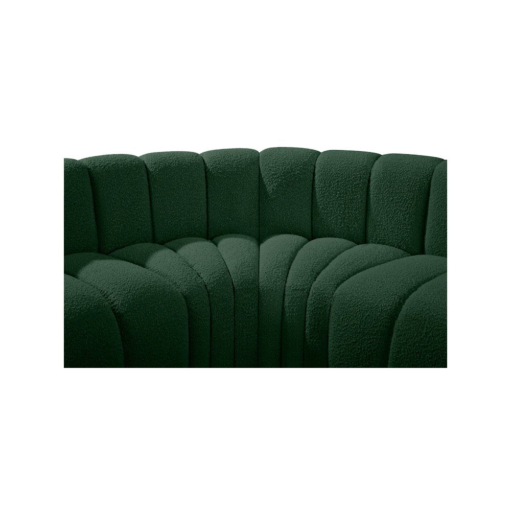 Arc Green Boucle Fabric Modular Sofa