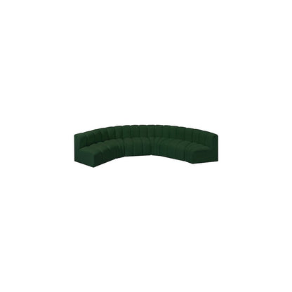Arc Green Boucle Fabric Modular Sofa