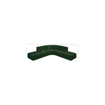 Arc Green Boucle Fabric Modular Sofa