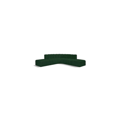 Arc Green Boucle Fabric Modular Sofa