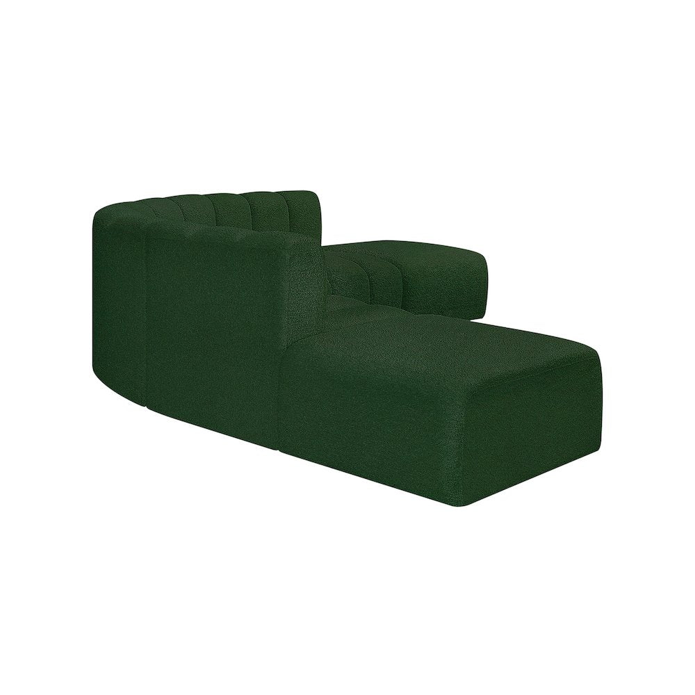 Arc Green Boucle Fabric Modular Sofa