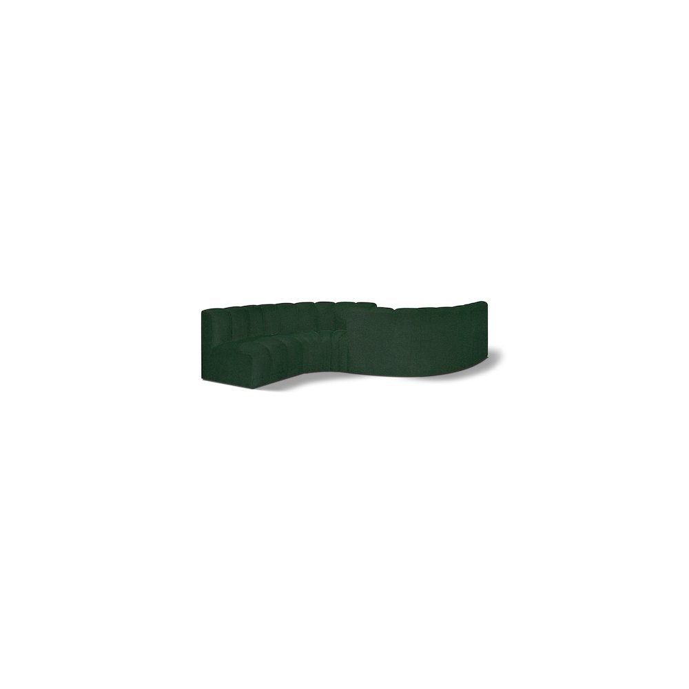 Arc Green Boucle Fabric Modular Sofa