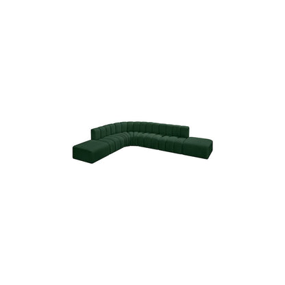 Arc Green Boucle Fabric Modular Sofa