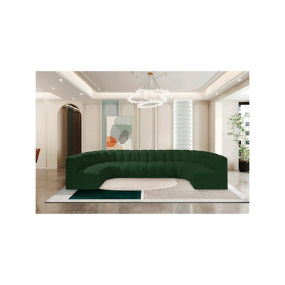 Arc Green Boucle Fabric Modular Sofa