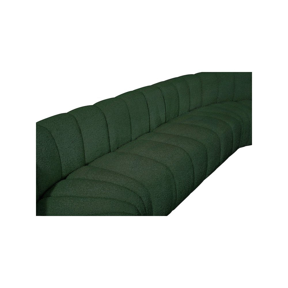 Arc Green Boucle Fabric Modular Sofa