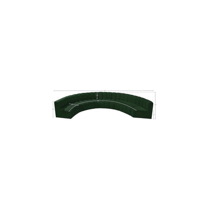 Arc Green Boucle Fabric Modular Sofa