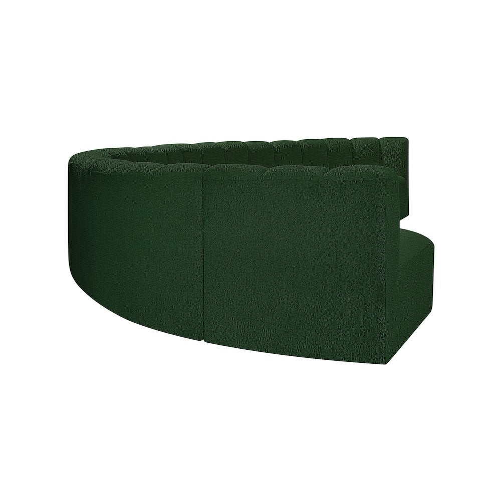 Arc Green Boucle Fabric Modular Sofa