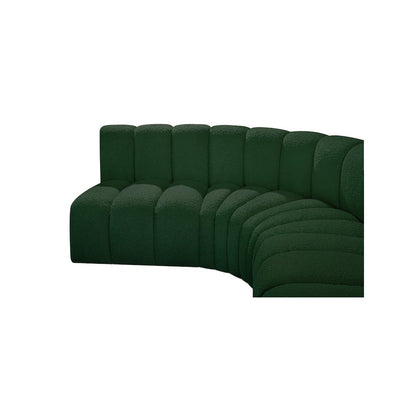 Arc Green Boucle Fabric Modular Sofa
