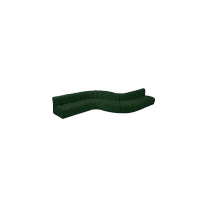 Arc Green Boucle Fabric Modular Sofa