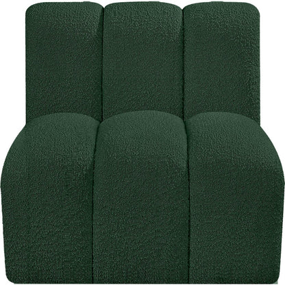 Arc Green Boucle Fabric Straight Chair