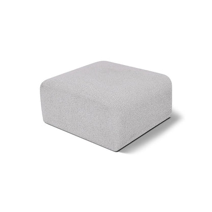 Arc Grey Boucle Fabric Ottoman