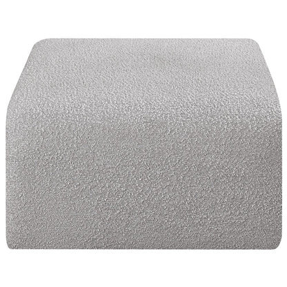 Arc Grey Boucle Fabric Ottoman