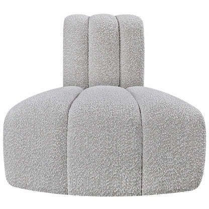 Arc Grey Boucle Fabric Reverse Corner