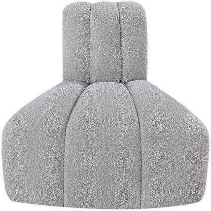 Arc Grey Boucle Fabric Reverse Corner