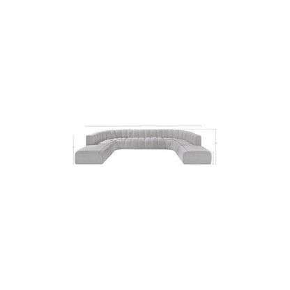 Arc Grey Boucle Fabric Modular Sofa