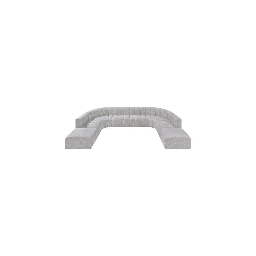 Arc Grey Boucle Fabric Modular Sofa