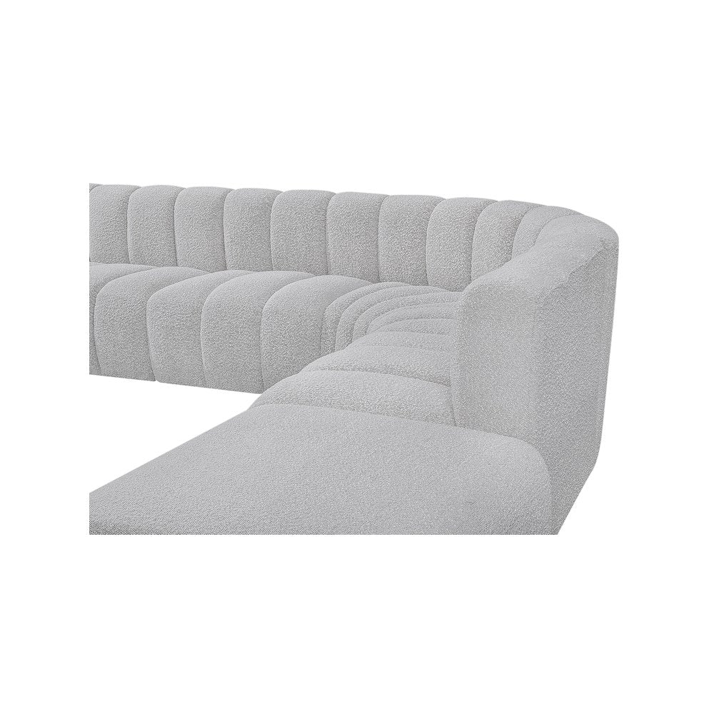 Arc Grey Boucle Fabric Modular Sofa