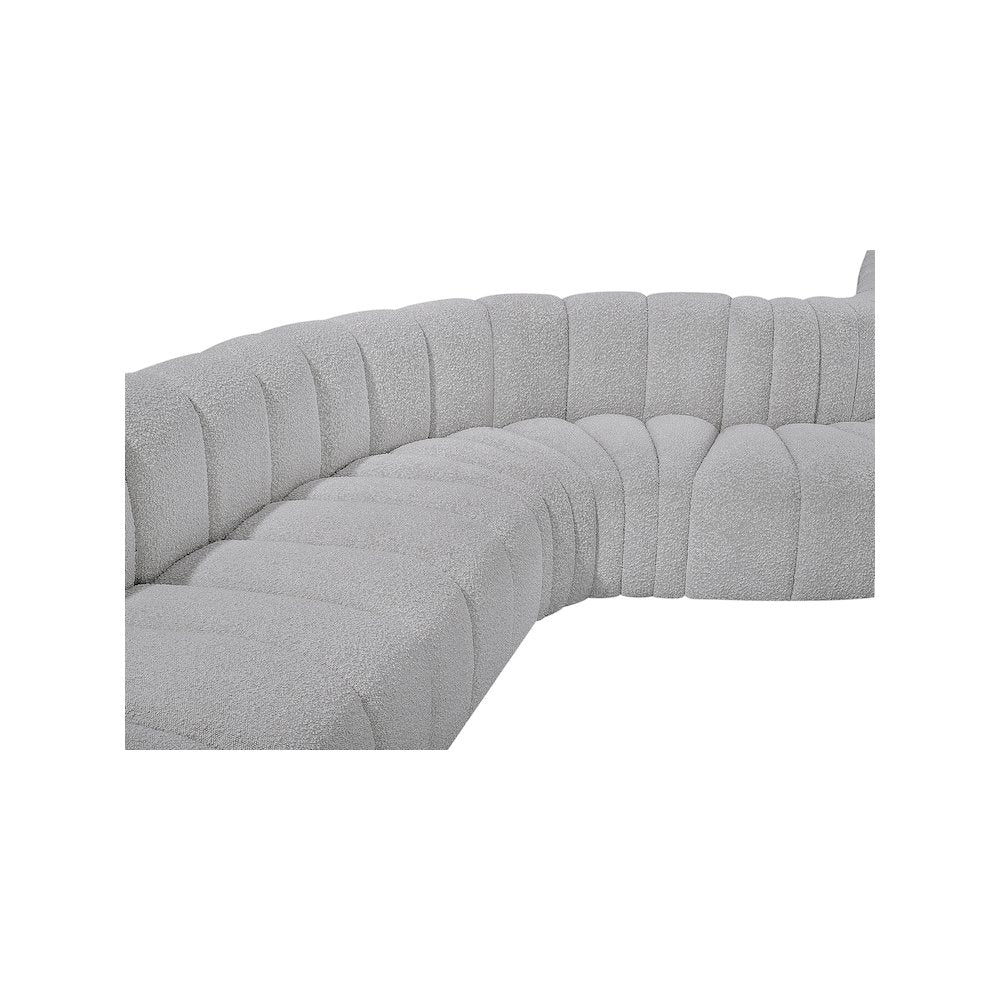Arc Grey Boucle Fabric Modular Sofa