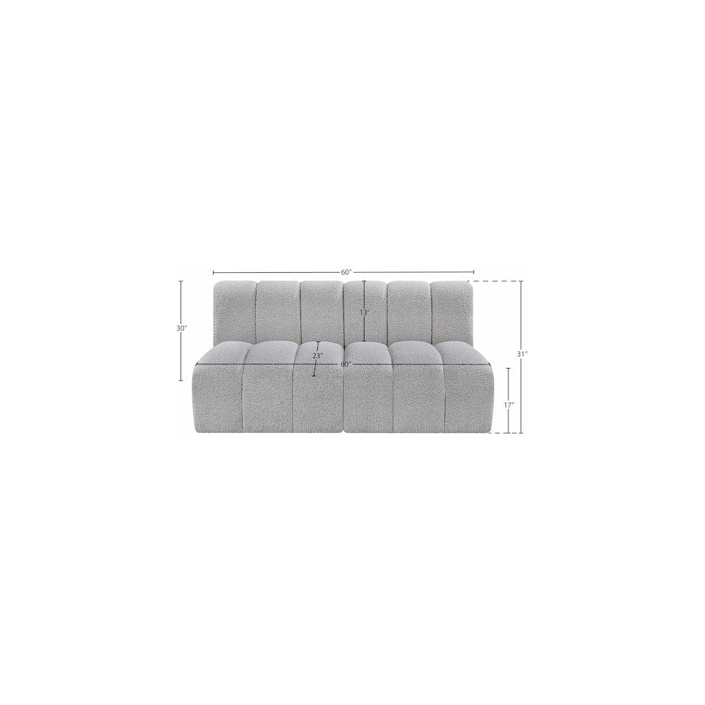 Arc Grey Boucle Fabric Modular Sofa