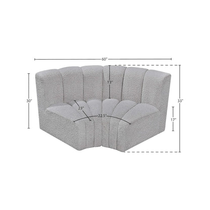 Arc Grey Boucle Fabric Modular Sofa