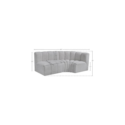 Arc Grey Boucle Fabric Modular Sofa